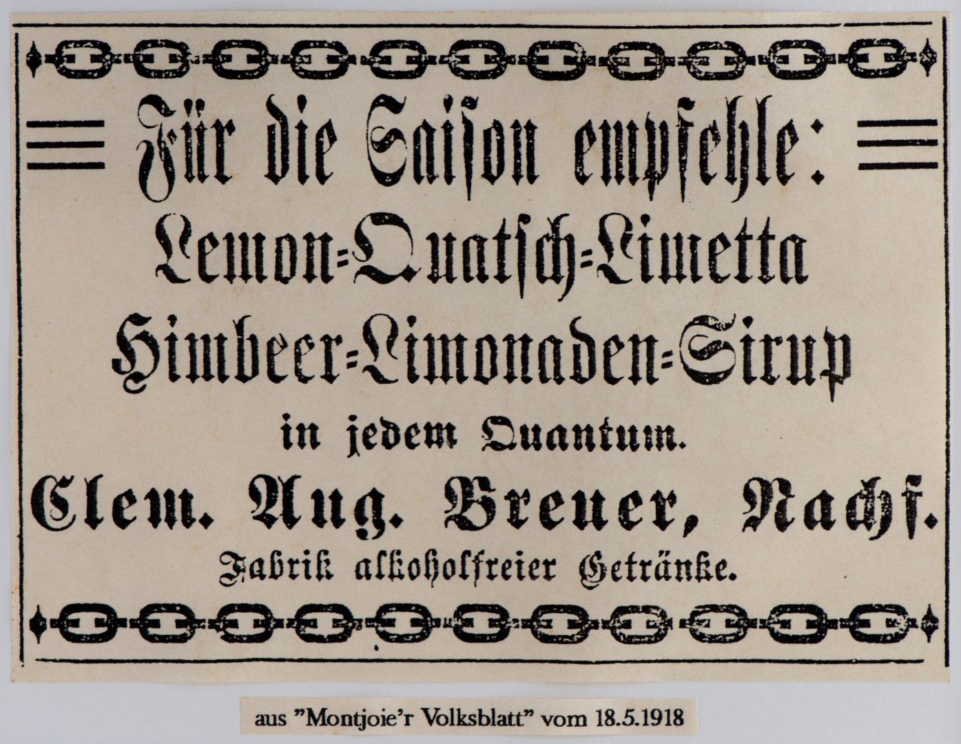 Die "Fabrik alkoholfreier Getrnke"